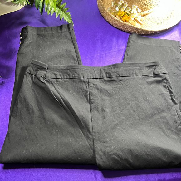 📌JM Collection Comfy Elastic Wide Waistband Rayon Blend Capri - Picture 3 of 14